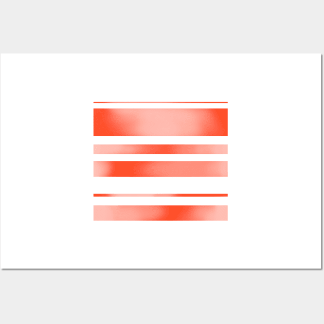 Red Watercolour Stripes Wall Art by VictoriaLehnard